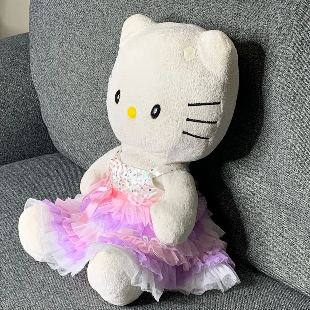Hello Kitty by Sanrio Build a Bear Plush w/ Pastel Ruffle Dress No Bow